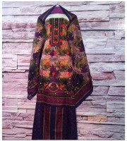 KachaBadam Embroidery Cotton Three Pis (KAC-103)