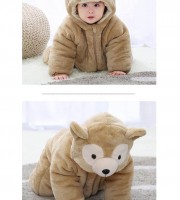 NEW  BABY BEAR ROMPERS (Light Brown )