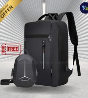 Premium stylist backpack with a authentic crossbody bag combo Flymart 2.034